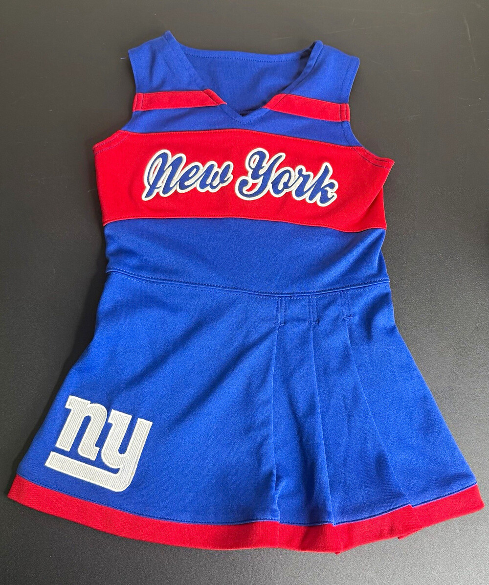 Team Apparel Girls 3T A-Line Knee Dress V-Neck Sleeveless Blue/Red Colorblock